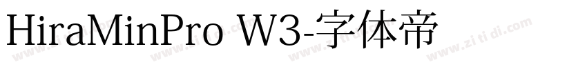 HiraMinPro W3字体转换